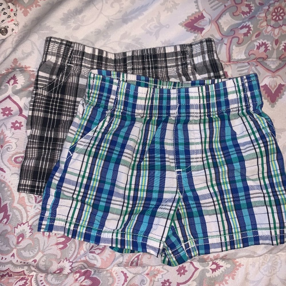 Koala Baby/Disney Baby Plaid Shorts 2 Pair